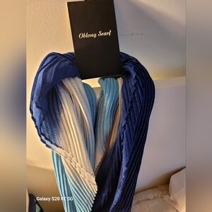 Ombre shades of blue scarf
